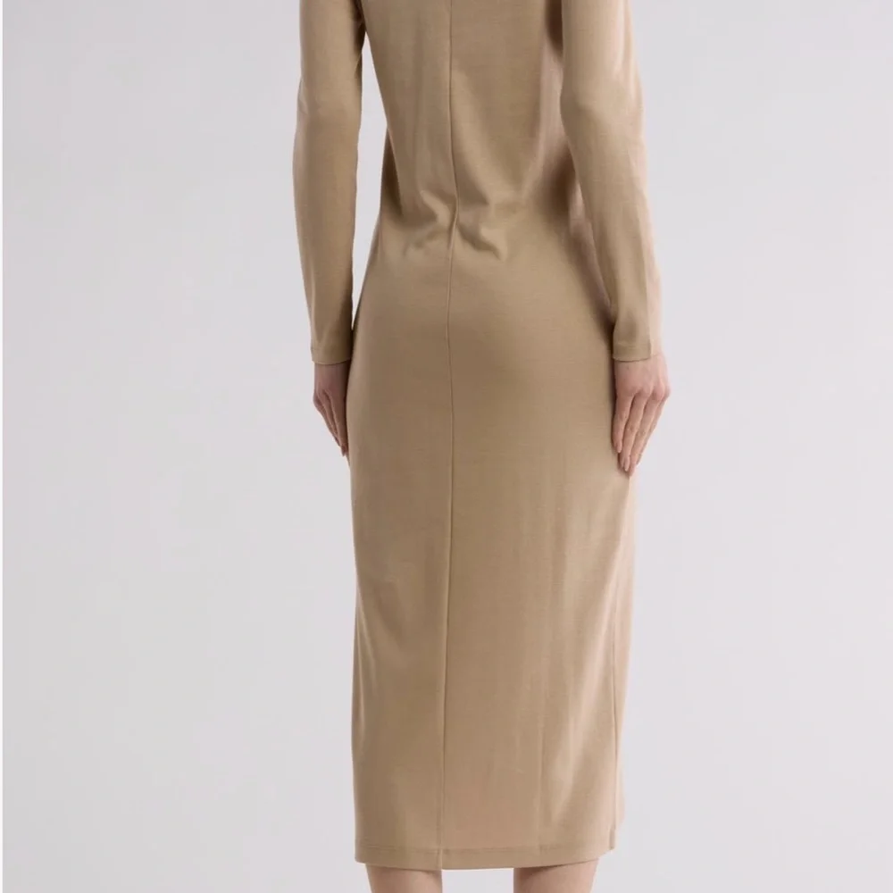 Vince Beige Knit Polo Sheath dress Size  NWT - Picture 3 of 14
